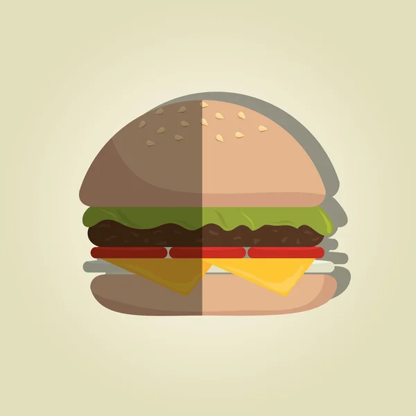 Délicieux design de hamburger — Image vectorielle