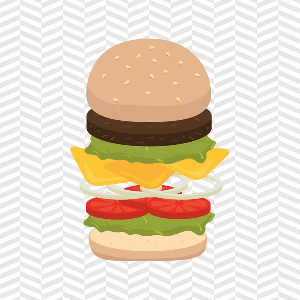 Delicioso diseño de hamburguesa — Vector de stock