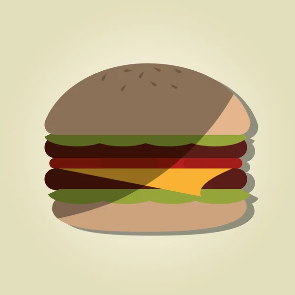 Delicioso diseño de hamburguesa — Vector de stock