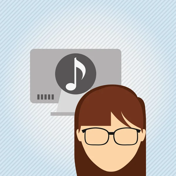 Mobile audio design — Stock Vector