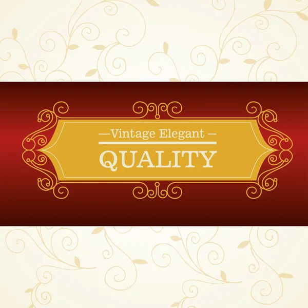 Elegant quality frame design — Stock Vector