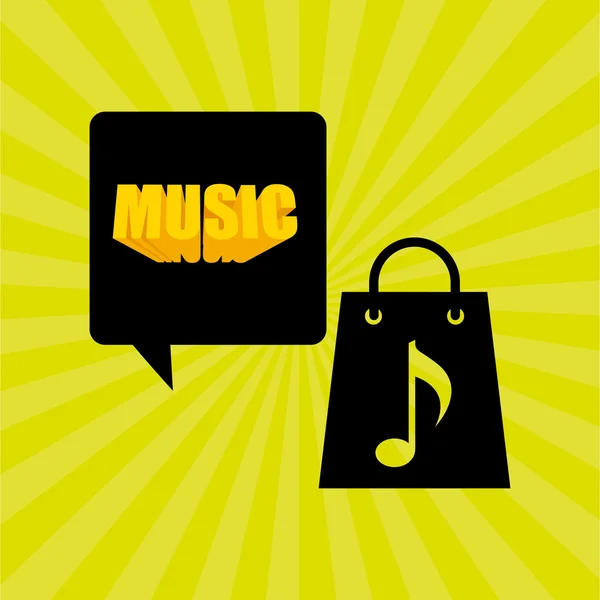 Design de style de vie musical — Image vectorielle