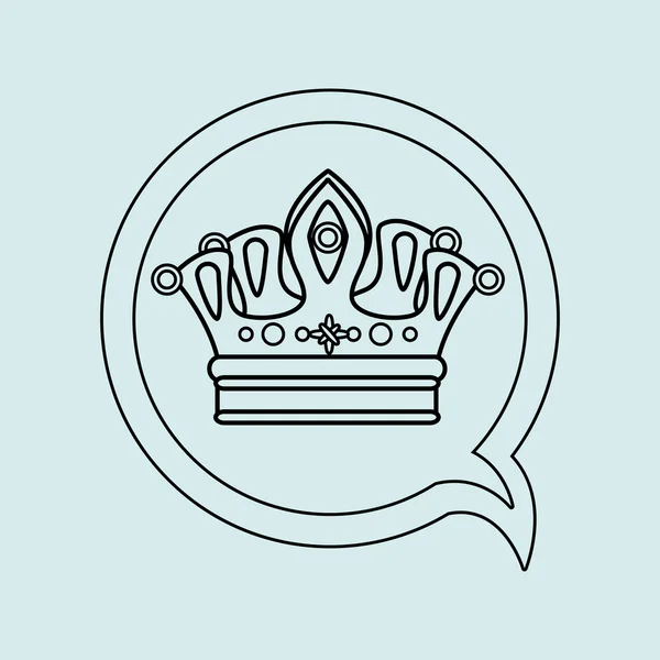 Crown isolerade design — Stock vektor