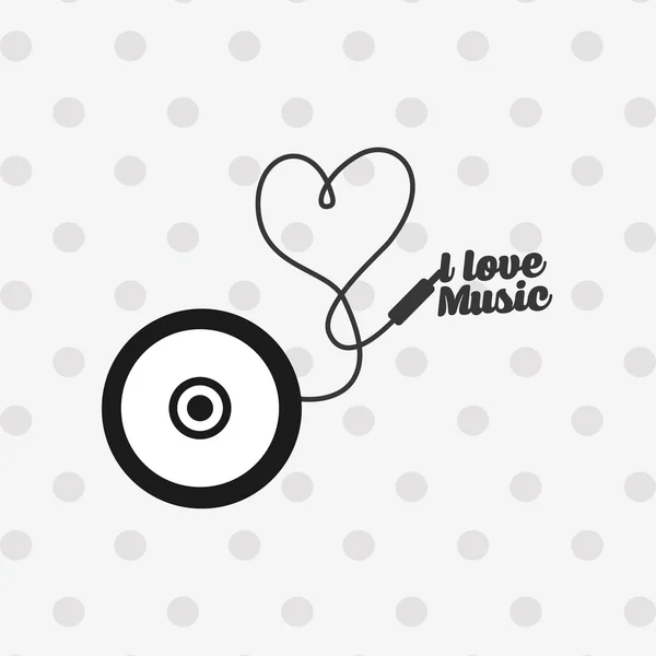 Design de style de vie musical — Image vectorielle