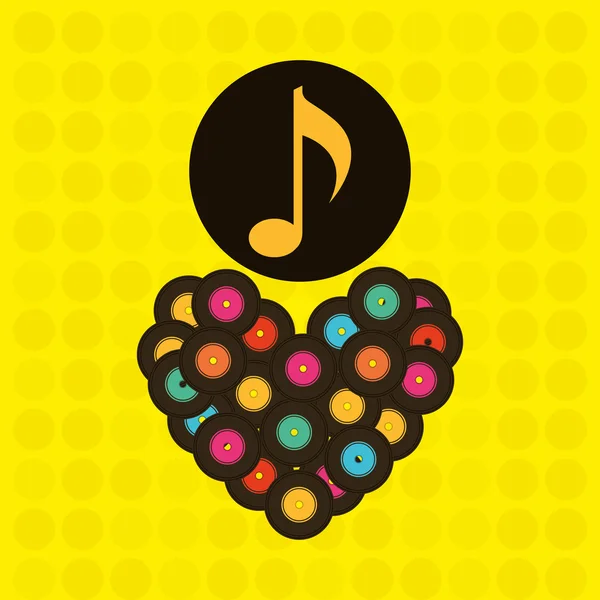 Producción musical diseño — Vector de stock