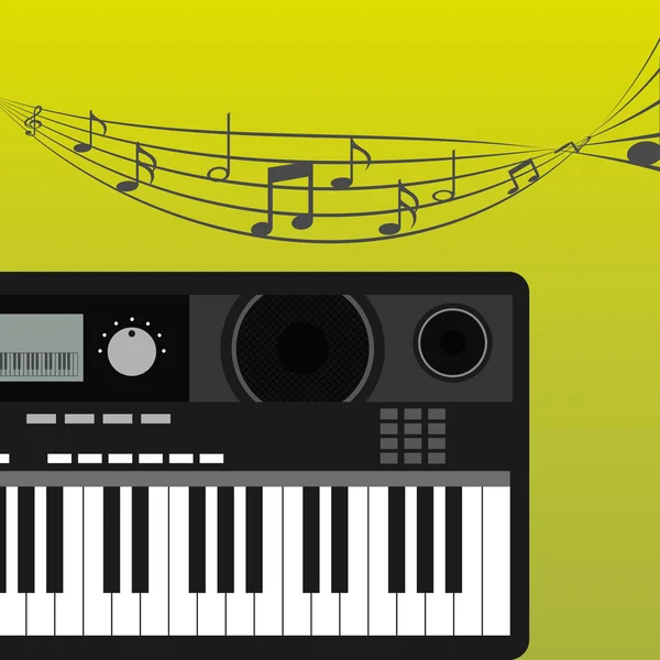 Producción musical diseño — Vector de stock