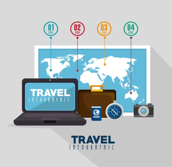 Travel infographics design — Stock vektor