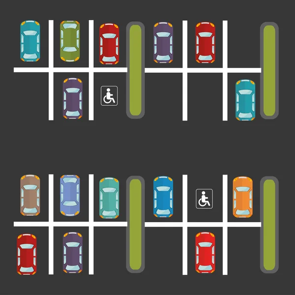 Parkeerplaats ontwerp — Stockvector