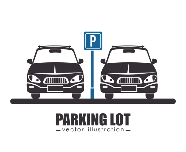 Diseño de estacionamiento — Vector de stock