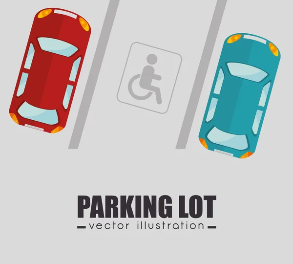 Parking lot design — Stock Vector