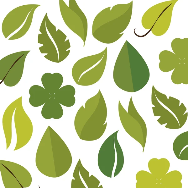 Zielony liści na białym tle projekt — Wektor stockowy