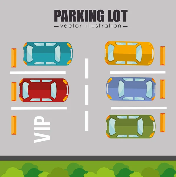 Parkeringsplats design — Stock vektor