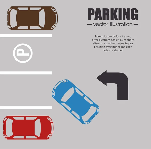 Parkplatzgestaltung — Stockvektor