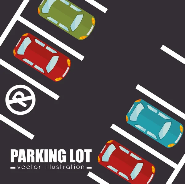 Parking lot design — Stock Vector