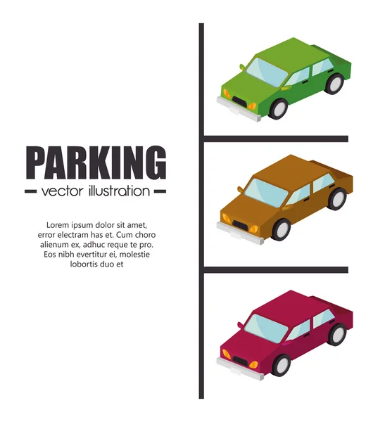 Parkeerplaats ontwerp — Stockvector