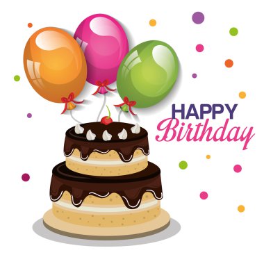 Mutlu doğum günü kartı tasarımı