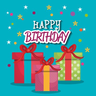 Mutlu doğum günü kartı tasarımı