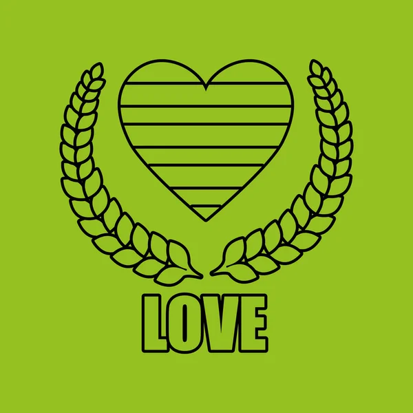 Aşk kalp tasarımı — Stok Vektör