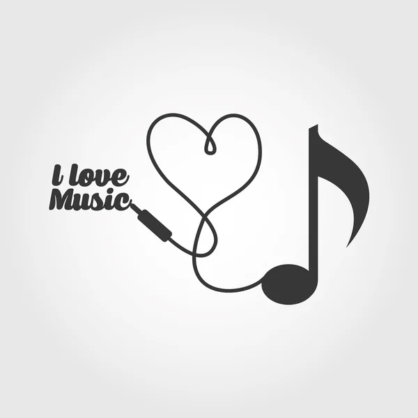 Música estilo de vida diseño — Vector de stock