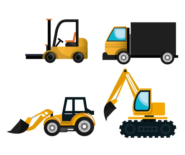 Construction machinery design — Stock Vector