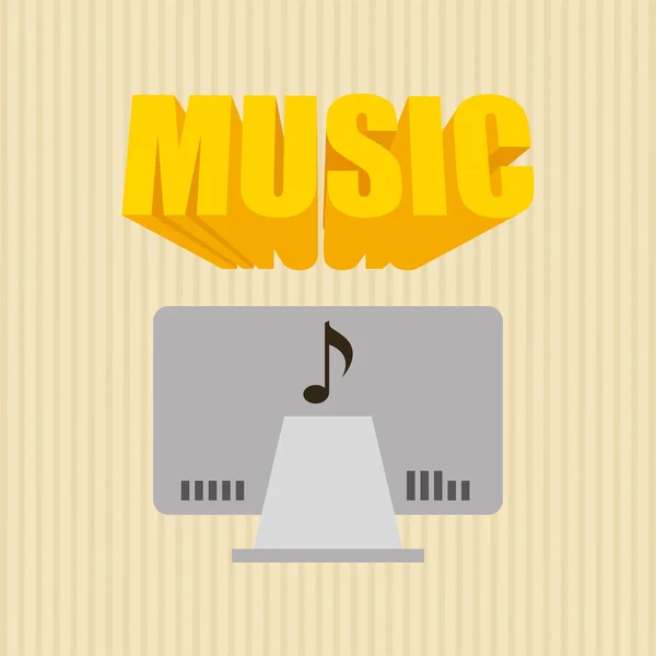 Design de style de vie musical — Image vectorielle