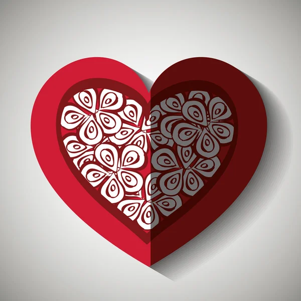 Corazón amor diseño — Vector de stock