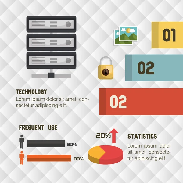 Retro Infographic tasarım — Stok Vektör