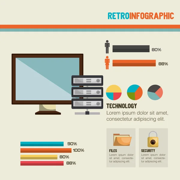 Design Infográfico Retro Vetores De Bancos De Imagens