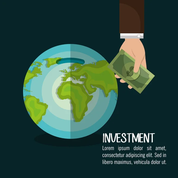 Financement et conception des investissements — Image vectorielle
