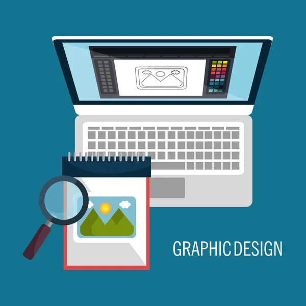 Concepto de diseño gráfico — Vector de stock