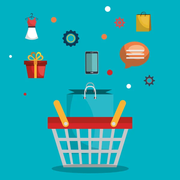 Compras online design —  Vetores de Stock