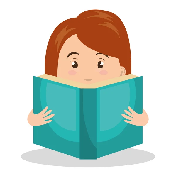 Person reading design — Stock Vector