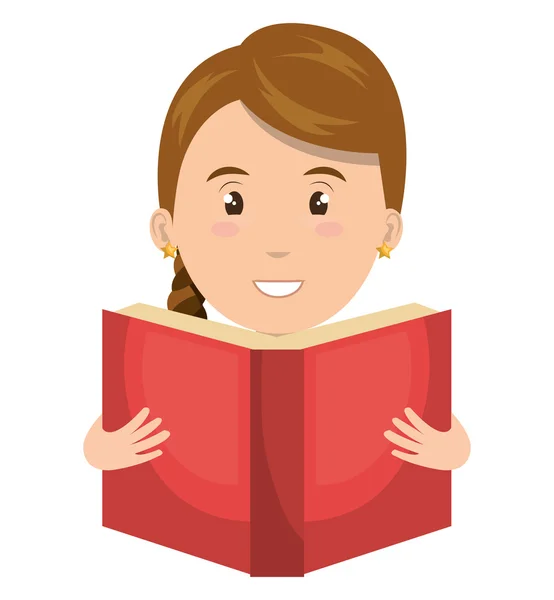 Person reading design — Stock Vector