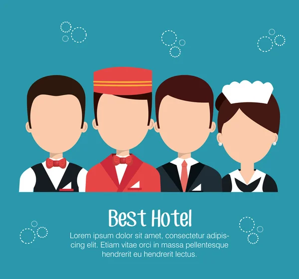 Diseño del servicio del hotel — Vector de stock