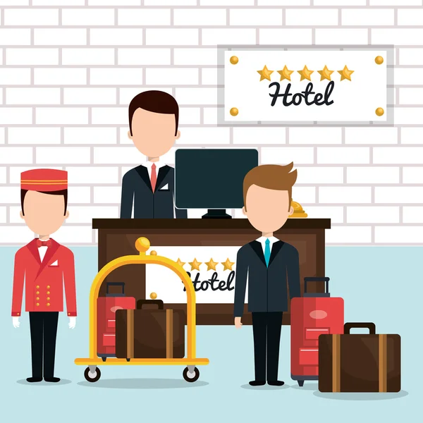 Hotell service design — Stock vektor