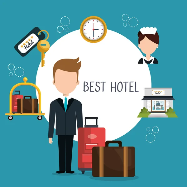 Hotel service design — Stock Vector