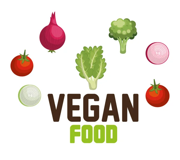 Design de alimentos vegan — Vetor de Stock