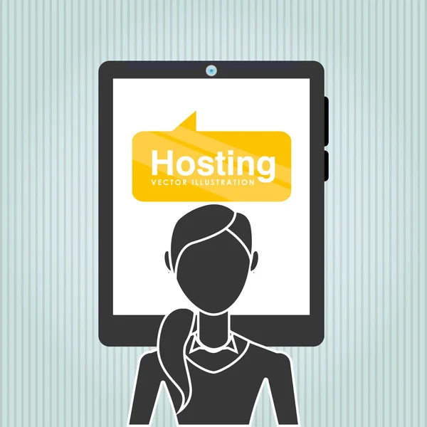 Web hosting ontwerp — Stockvector