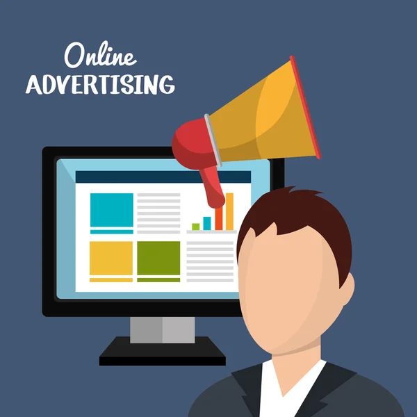 Design pubblicitario online — Vettoriale Stock