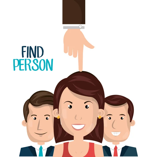 Find person design — Stock Vector