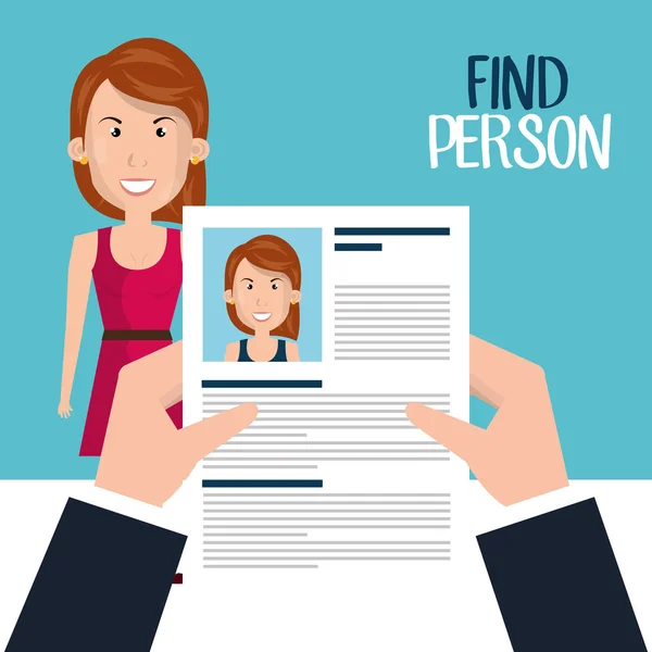 Trouver personne design — Image vectorielle