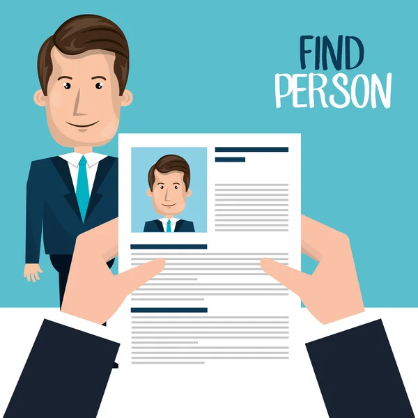 Find person design — Stock Vector