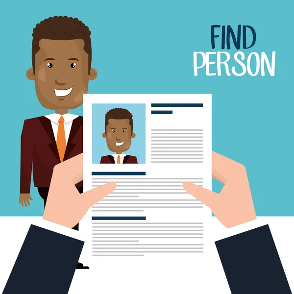 Find person design — Stock Vector