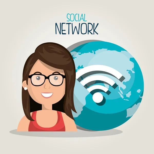 Социальная сеть — стоковый вектор