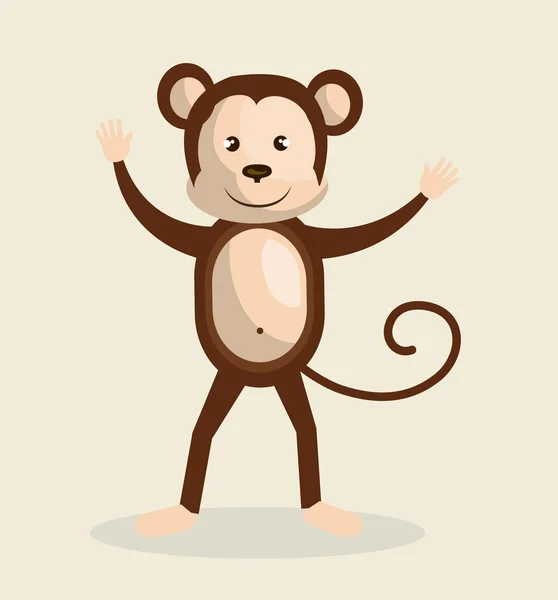 Komik maymun tasarım — Stok Vektör