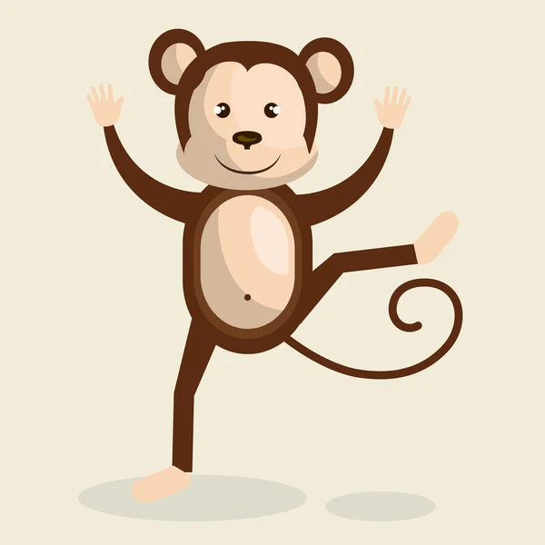 Design de macaco engraçado — Vetor de Stock