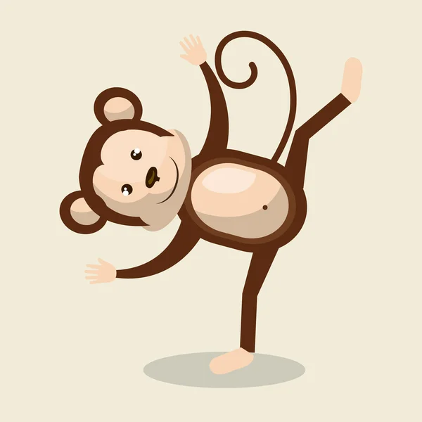 Funny monkey design — Stock Vector