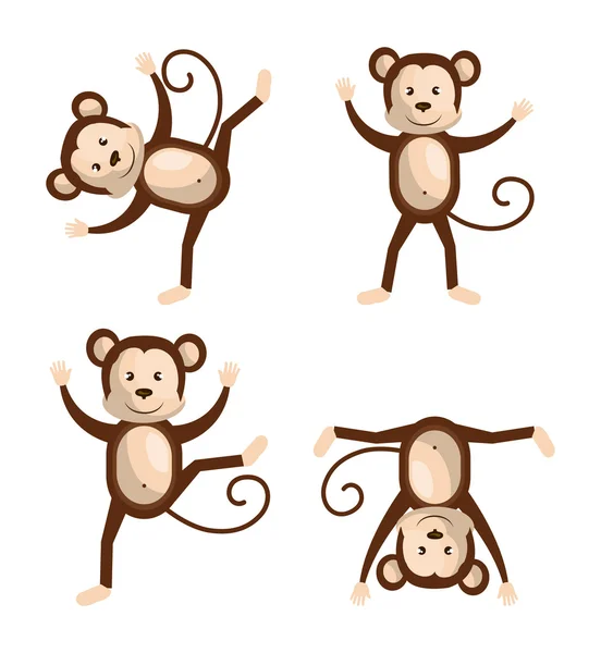 Conception drôle de singe — Image vectorielle