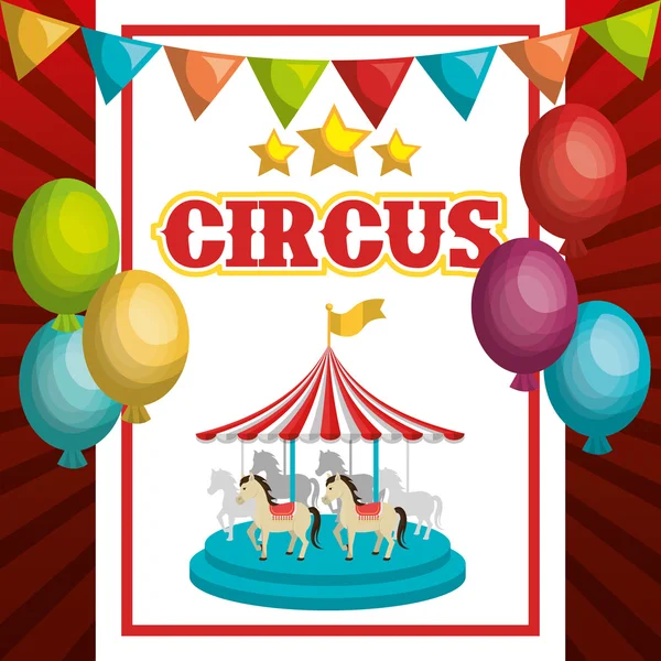 Circo espectáculo diseño — Vector de stock