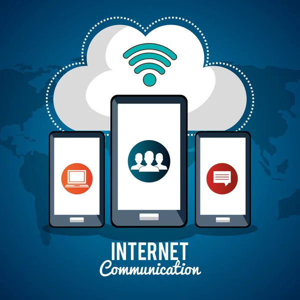Conception de communication internet — Image vectorielle